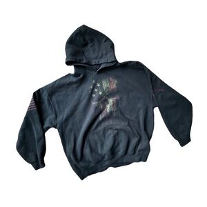 Grunt Style Men's XL Hoodie with Skull & Flag Patriotic